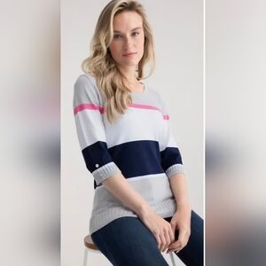 Womens Marble Short Sleeved Sweater Size XL